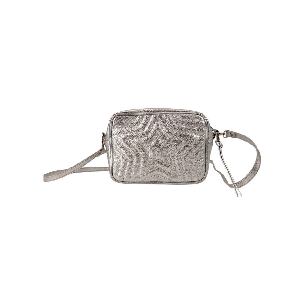Stella McCartney Glitter Star Mini Crossbody Bag Metallic Gray Women's One Size